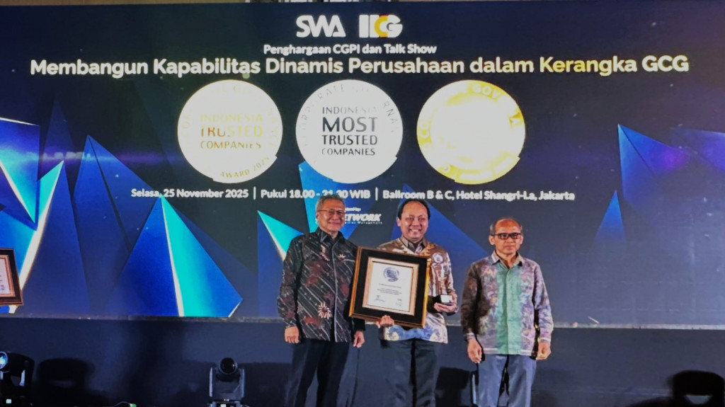 BRINS dalam ajang Corporate Governance Perception Index (CGPI) Award 2025 yang diserahkan The Indonesian Institute for Corporate Governance (IICG).