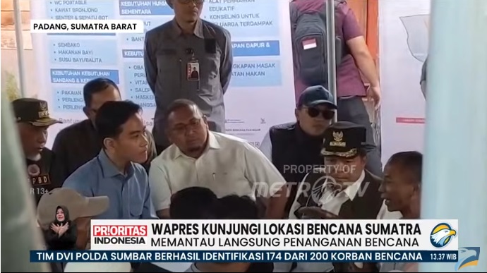 Wapres Gibran Kunjungi Posko Pengungsian di Kabupaten Agam, Warga Minta Sekolah Digratiskan