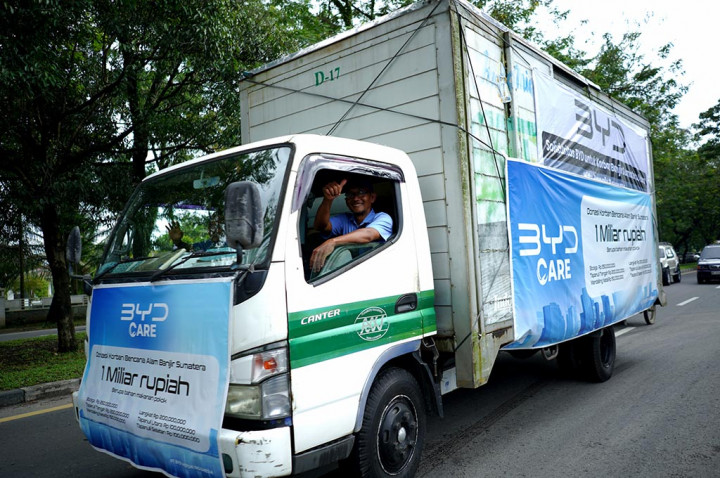Gercep, BYD Salurkan Bantuan Senilai Rp1,5 Miliar untuk Korban Banjir di Sumatera