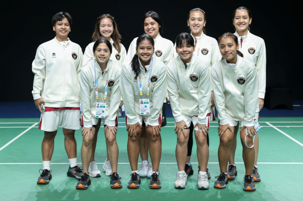 Tim bulu tangkis putri Indonesia menang atas Myanmar di SEA Games 2025 (dok. PBSI)
