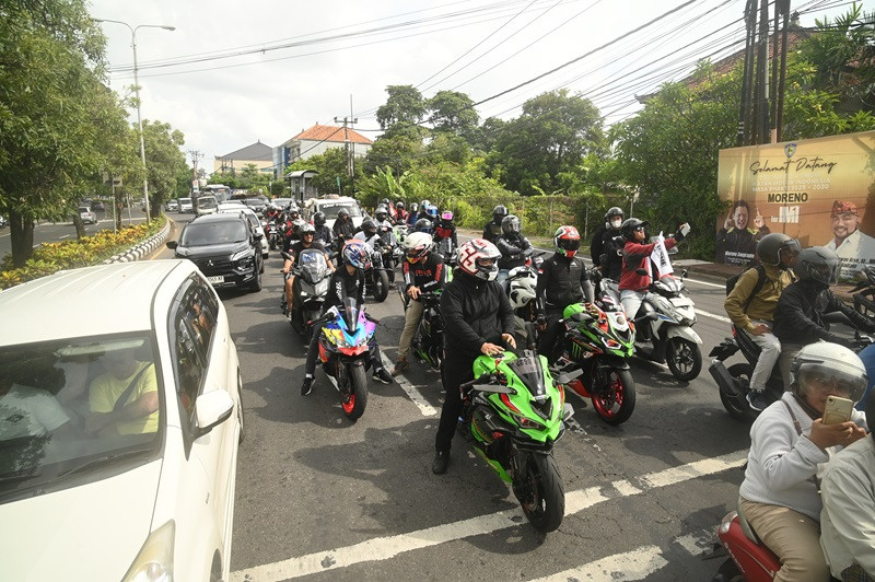 Moride Denpasar diramaikan oleh 250 bikers. dok mie