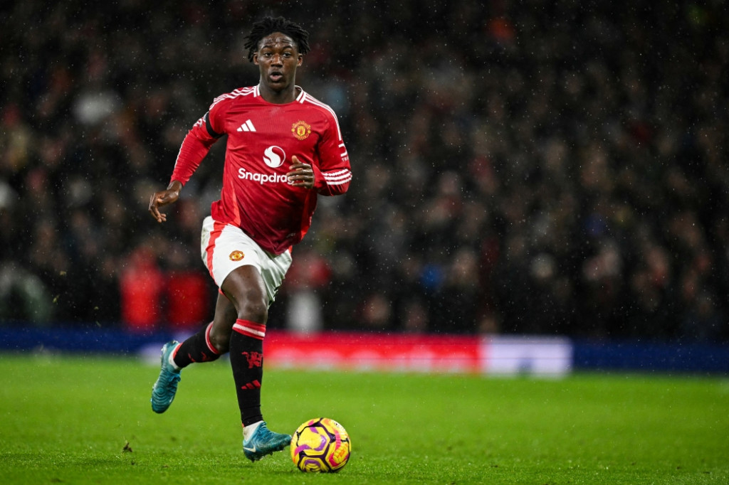 Gelandang Manchester United, Kobbie Mainoo (AFP/Oli Scarff)