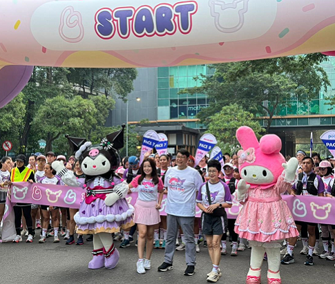 Lippo Mall Puri menggelar 'My Melody & Kuromi Bestie Run'. (Foto: Dok. Istimewa)