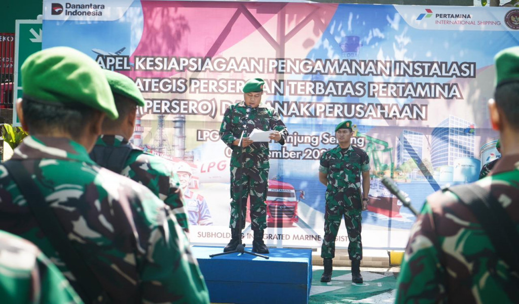 Apel Kesiapsiagaan Pengamanan Instalasi Strategis di LPG Terminal Tanjung Sekong, Cilegon, sebagai langkah konkret memperkuat perlindungan terhadap infrastruktur energi 