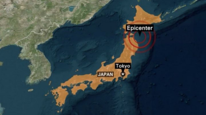 Ilustrasi lokasi terjadinya gempa di Jepang. Foto: CNN