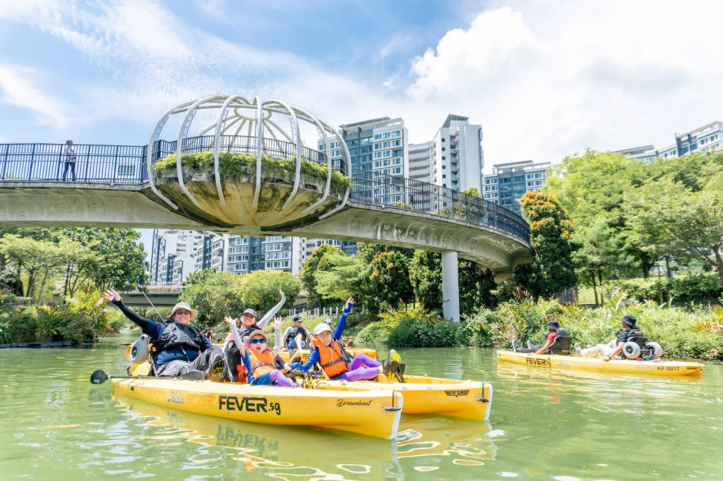 Kayaking at Punggol Waterway, Singapura. Foto: STB
