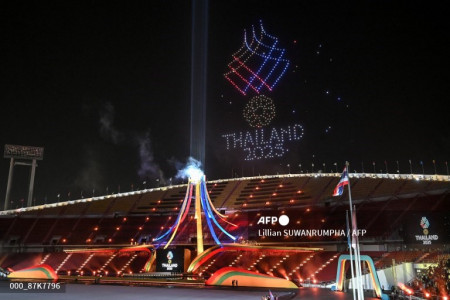 Tata Cahaya dan Ratusan <i>Drone</i> Ikut Meriahkan Pembukaan SEA Games 2025 Thailand