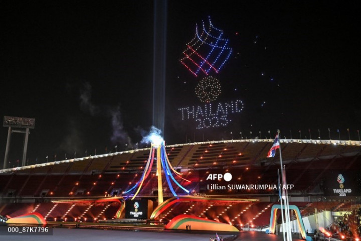 Tata Cahaya dan Ratusan <i>Drone</i> Ikut Meriahkan Pembukaan SEA Games 2025 Thailand