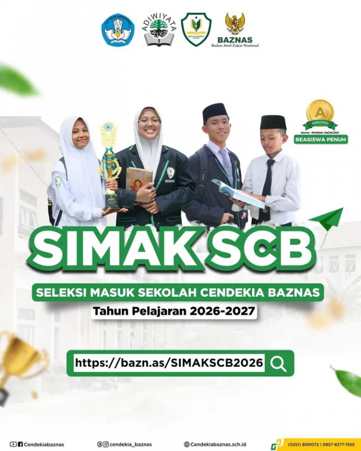 Pendaftaran Beasiswa Sekolah Cendekia BAZNAS 2026 Masih Dibuka, Simak Infonya!