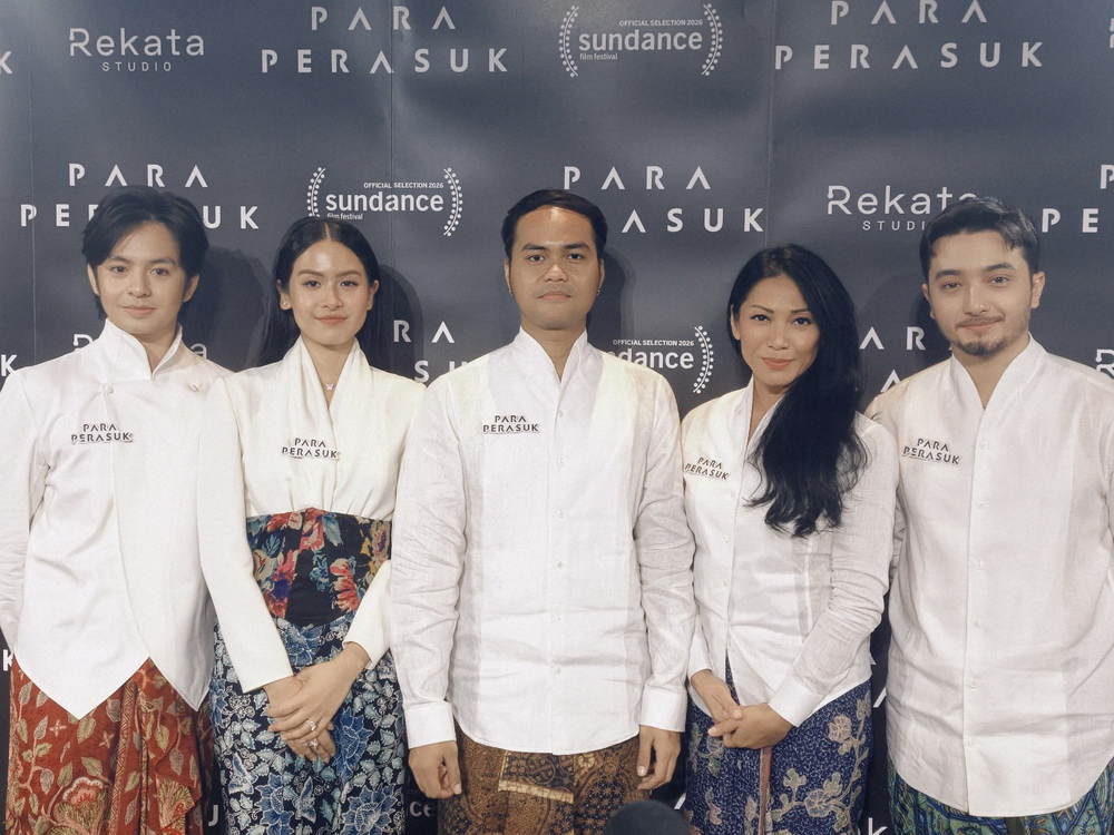 Sutradara dan para pemain film Para Perasuk (Foto: Medcom/Rafi)