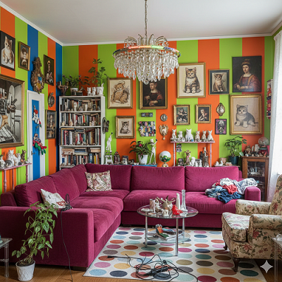 Ilustrasi rumah dengan desain yang berantakan. Foto: AI. 