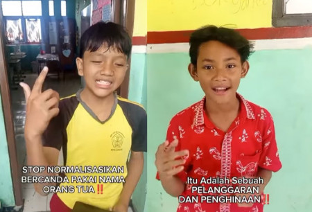 Viral! Siswa SD Buat Video Edukasi Stop Bercanda Nama Orang Tua