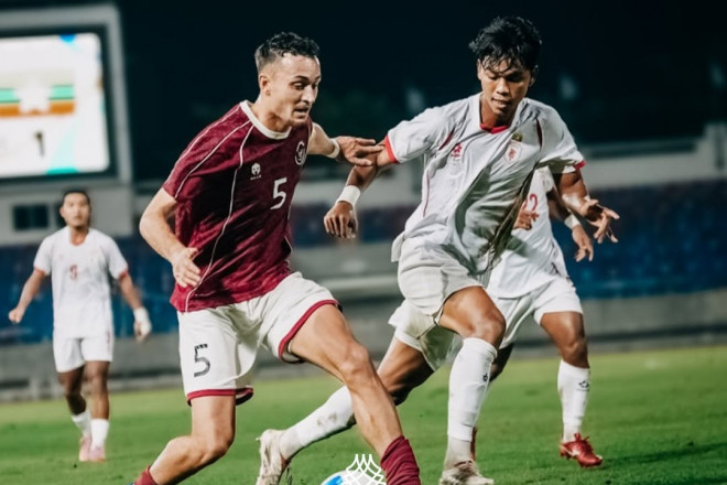 Suasana laga Indonesia vs Myanmar di SEA Games 2025. (Foto: Instagram resmi timnas Indonesia)