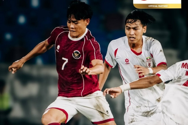 Suasana laga timnas Indonesia U-22 vs Myanmar di SEA Games 2025. (Foto: Instagram resmi timnas Indonesia)