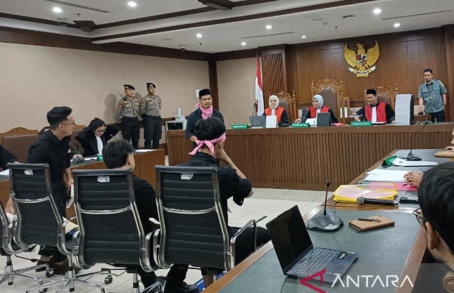 Suasana persidangan Delpedro di PN Jakarta Pusat. dok antara