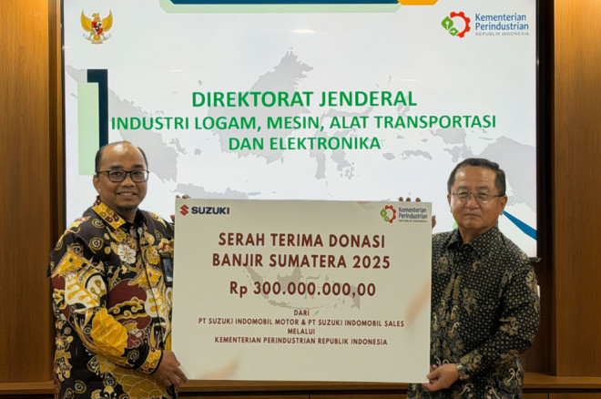 Suzuki Indonesia menyalurkan donasi bagi korban bencana di Aceh, Sumatera Utara, dan Sumatera Barat melalui Kementerian Perindustrian. Suzuki