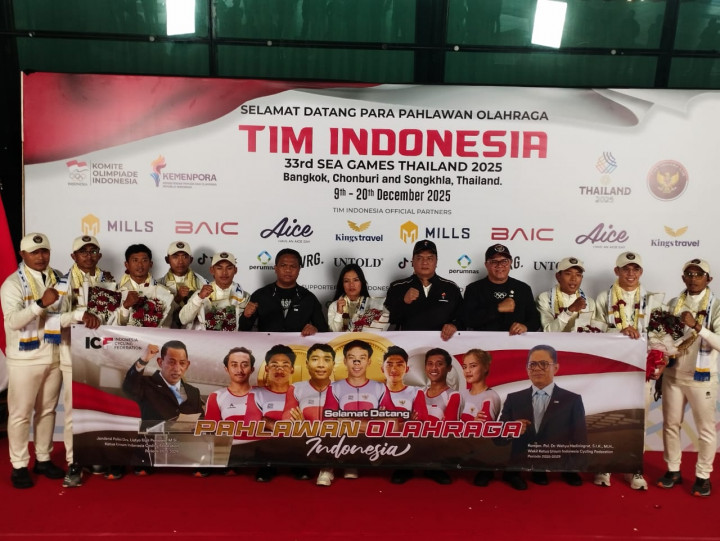 Kloter Terakhir Tim Sepeda Indonesia Tiba di Indonesia usai Raih 3 Emas di SEA Games 2025