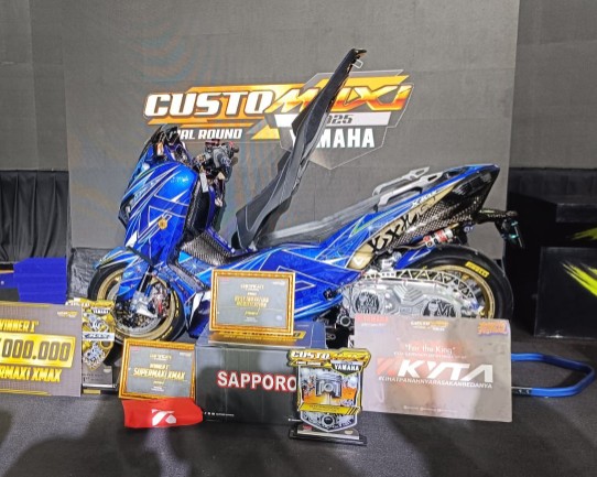 Yamaha XMAX Emblem Emas Sabet Gelar 'King CustoMAXI 2025'
