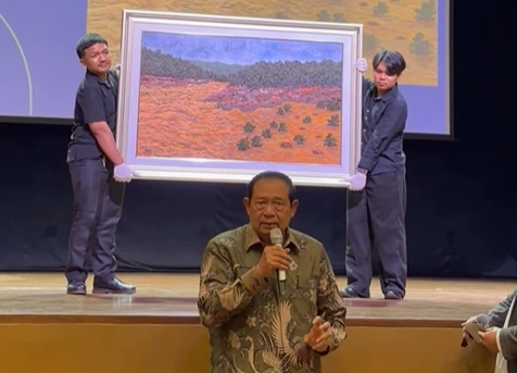 SBY Lelang Lukisan untuk Donasi Banjir Sumatera, Laku Rp311 Juta