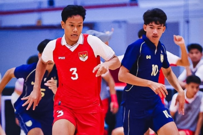 Suasana laga Thailand vs Indonesia di final Kejuaraan Futsal ASEAN U-19 2025. (Foto: Instagram resmi timnas futsal Indonesia) 
