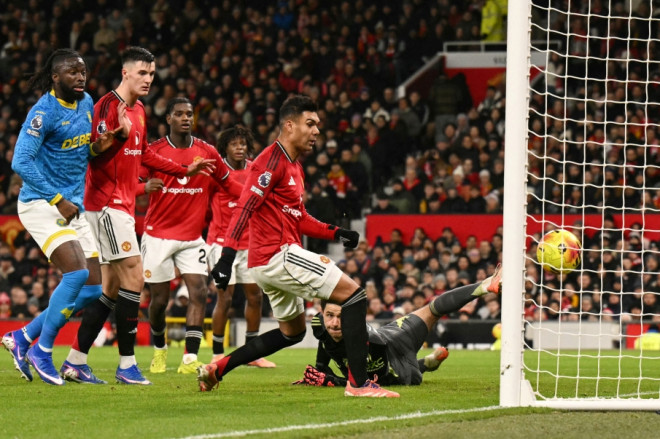 Suasana pertandingan Manchester United vs Wolverhampton Wanderers (AFP/Oli Scarff)