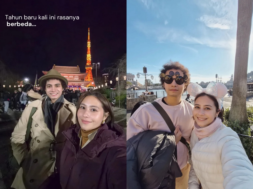 Prilly Latuconsina dan Omara Esteghlal pilih liburan akhir tahun 2025 di Jepang (Foto: Instagram @prillylatuconsina96)