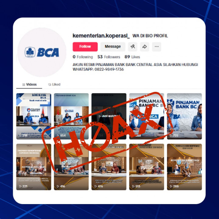 Hati-hati Akun BCA Palsu di TikTok, Janjikan Pinjaman Cepat Bunga 0%