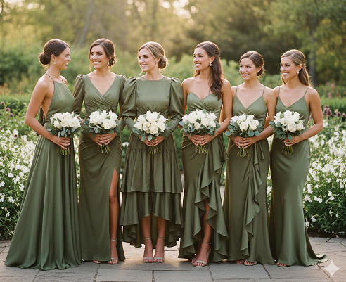Adanya bridesmaid juga menjadi 'pemanis', terutama saat sesi foto bersama. (Foto: Dok. Gemini AI)