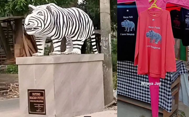 Dari Viral Jadi Cuan! Patung Macan Ikonik Kediri Kini Resmi Punya Merchandise Sendiri