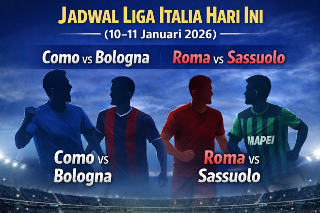 Ilustrasi jadwal pertandingan liga Italia hari ini. (Foto: chatgpt)