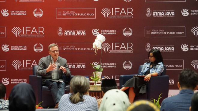 Seminar publik bertajuk “American Democracy under Trump, What Indonesia Could Learn?”.Foto: Unika Atma Jaya