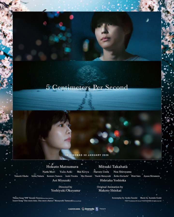 Siap-siap! Live Action 5 Centimeters per Second Tayang di Indonesia 30 Januari