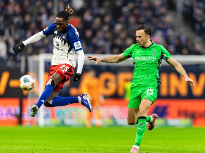 Suasana pertandingan Hamburg vs Borussia Monchengladbach (Instagram: @borussia)