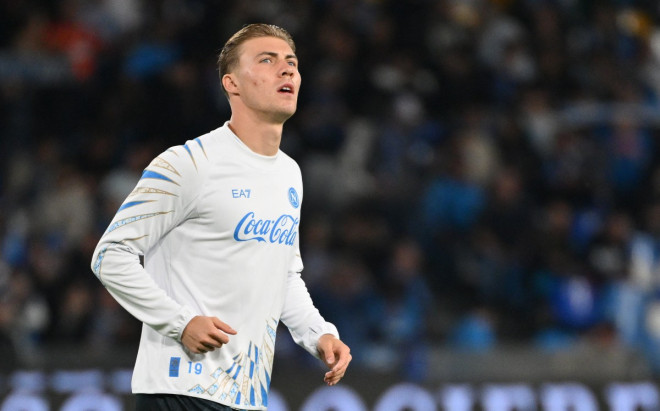 Penyerang Napoli, Rasmus Hojlund (AFP/Alberto Pizzoli)