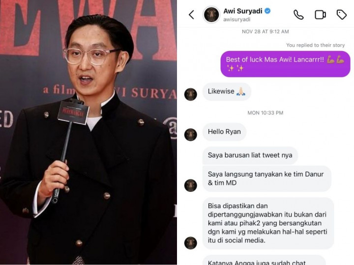 Klarifikasi Awi Suryadi Soal 'Salah Lapak' Fans Danur di Akun Instagram Film Na Willa