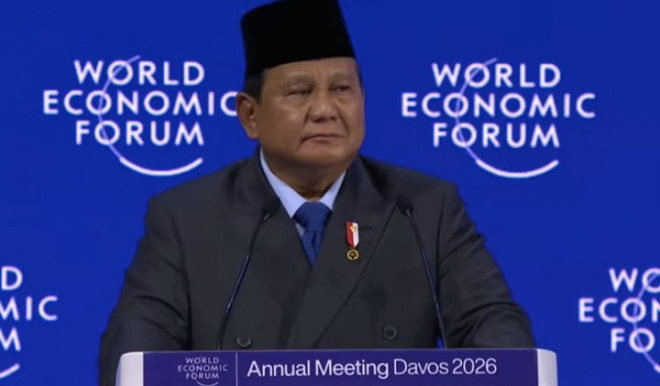 President Prabowo Subianto at the World Economic Forum in Davos. Photo: WEF YouTube