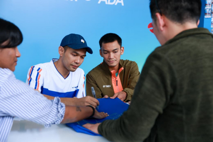 Indonesia Masters 2026: Fajar/Fikri Sapa Penggemar Lewat di Istora