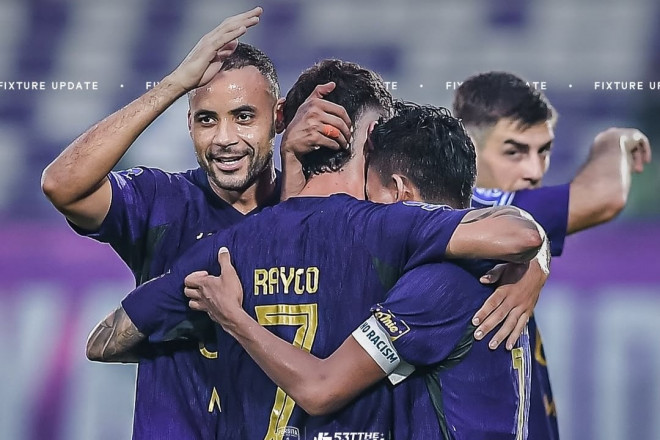 Selebrasi gol para pemain Persita Tangerang. (Foto: Instagram resmi Persita)