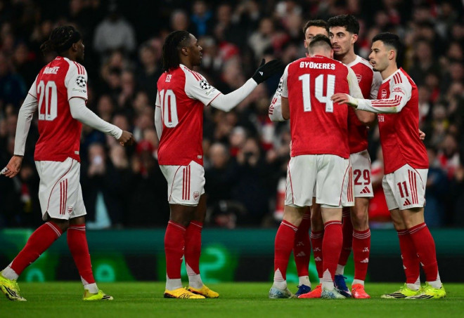 Skuat Arsenal. (Foto: AFP/Ben Stansall)