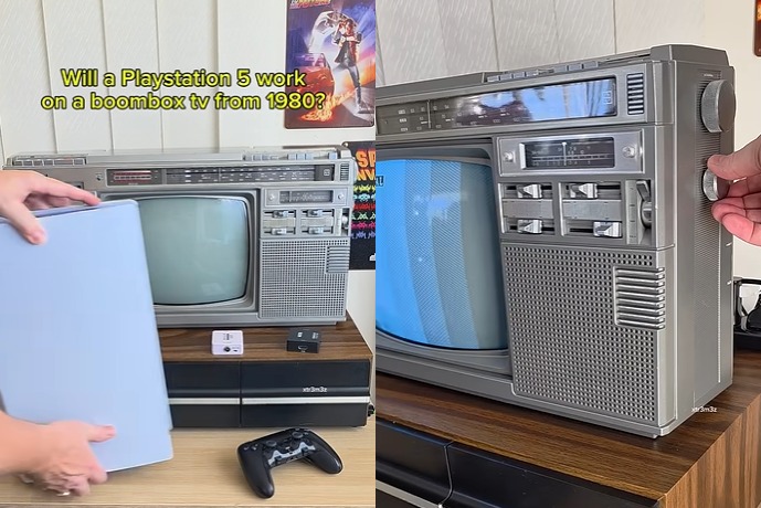 YouTuber Ini Coba Buktikan PS5 Bisa Dimainkan di TV Boombox, Begini Hasilnya