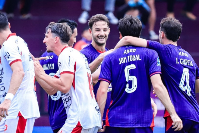 Selebrasi gol para pemain Persik Kediri ketika menghadapi Bali United. (Foto: Instagram resmi Persik)
