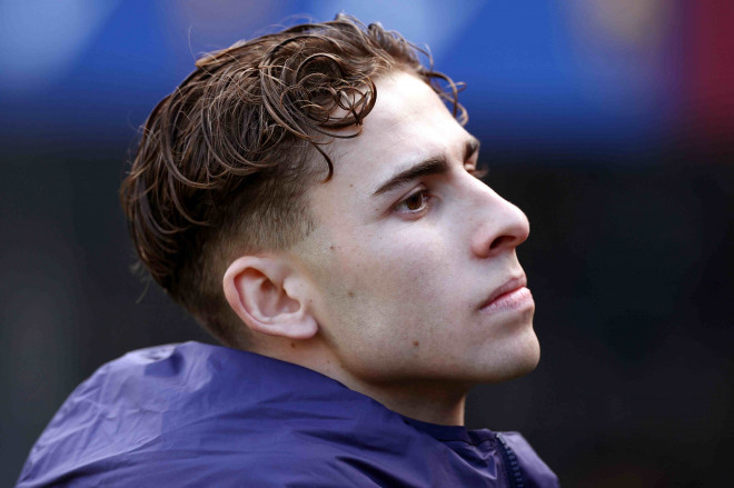 Gelandang serang Barcelona, Fermin Lopez. (Foto: JOSEP LAGO / AFP)