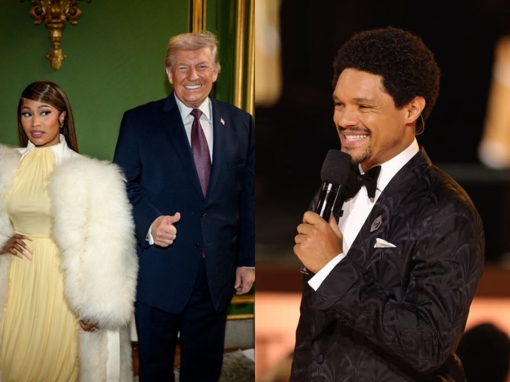 Trevor Noah Sentil Nicki Minaj soal Donald Trump (Foto: X/NICKIMINAJ, Instagram/grammys)
