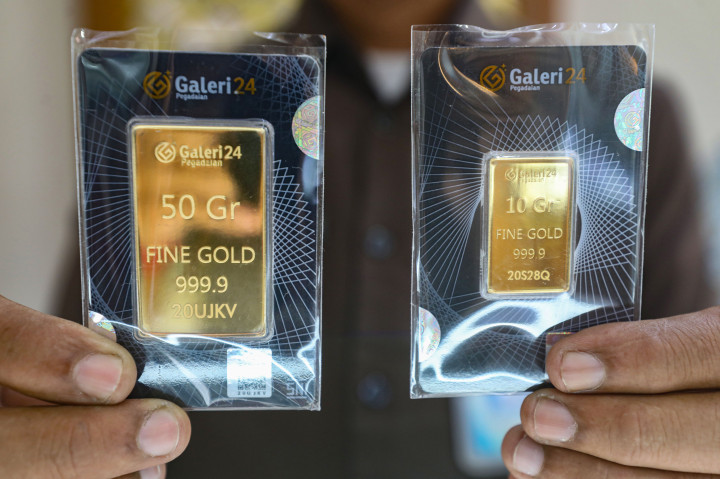 Harga Emas Antam Anjlok Rp183.000, Jadi Rp2,844 Juta per Gram