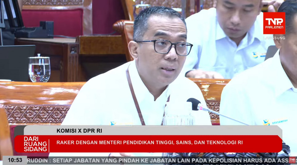 Mendiktisaintek, Brian Yuliarto. DOK YouTube TVR Parlemen