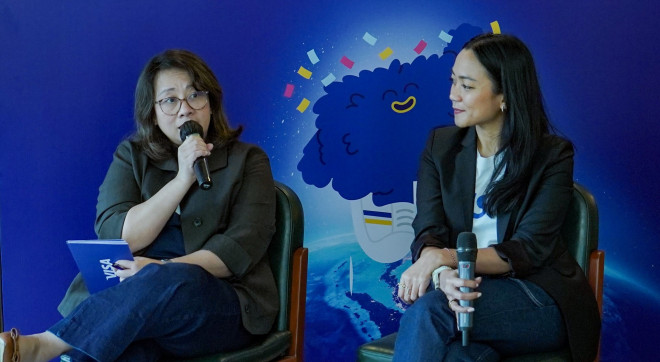 Country Manager Visa Indonesia Vira Widiyasari (Kiri).