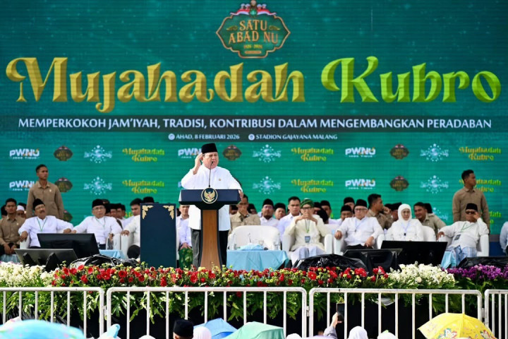 Presiden Prabowo Subianto Hadiri Mujahadah Kubro Satu Abad Nahdlatul Ulama di Malang