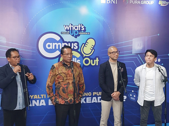 Campus Call Out Menteri Hukum di Universitas Indonesia (Foto: Medcom/Rafi)