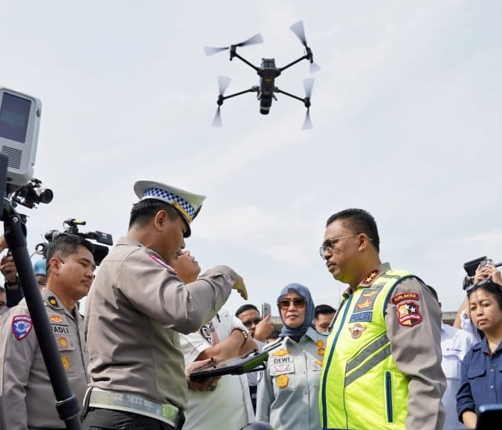 Korlantas Resmi Operasikan ETLE Drone, Awasi Ganjil Genap Jakarta