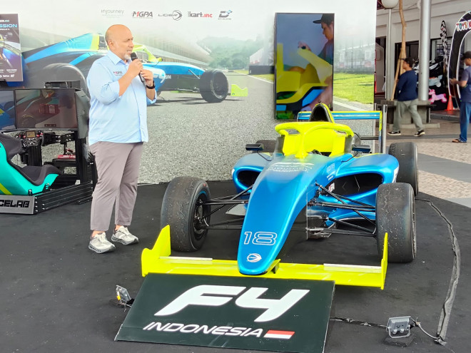 F4 Indonesia tampil di IIMS 2026 dan siap berlaga di Mandalika Festival of Speed 2026 dalam empat putaran. Medcom.id/Ekawan Raharja